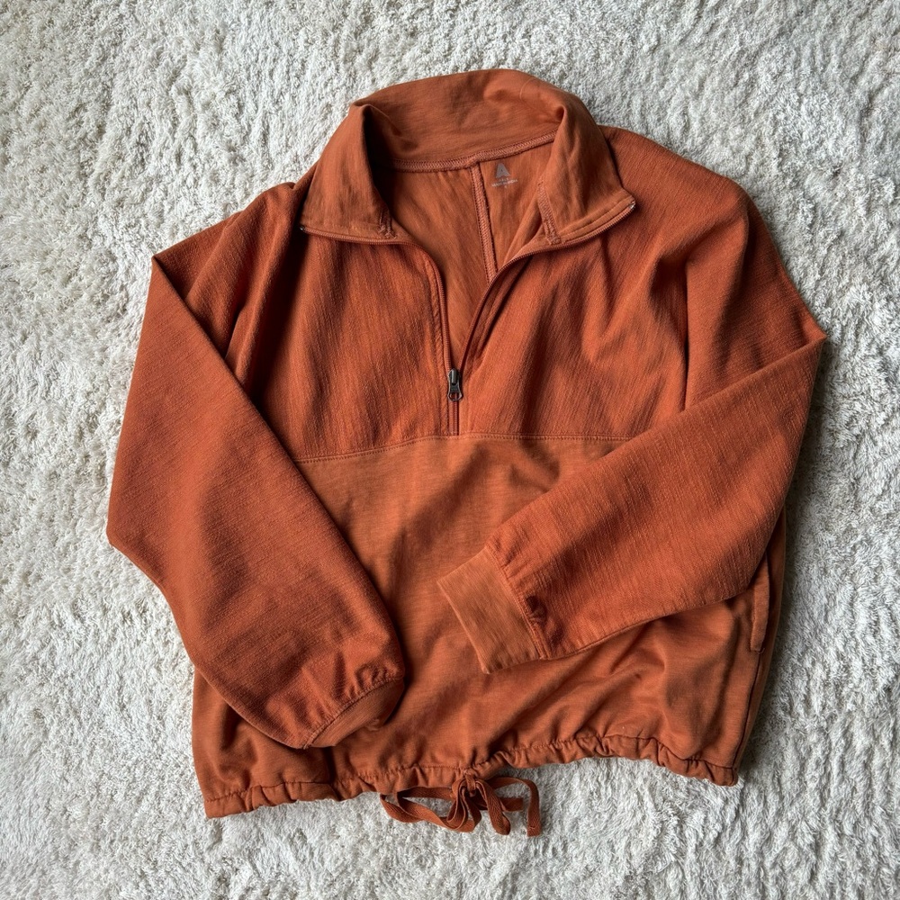 ABLE Doris Cinched Half-Zip Sweatshirt